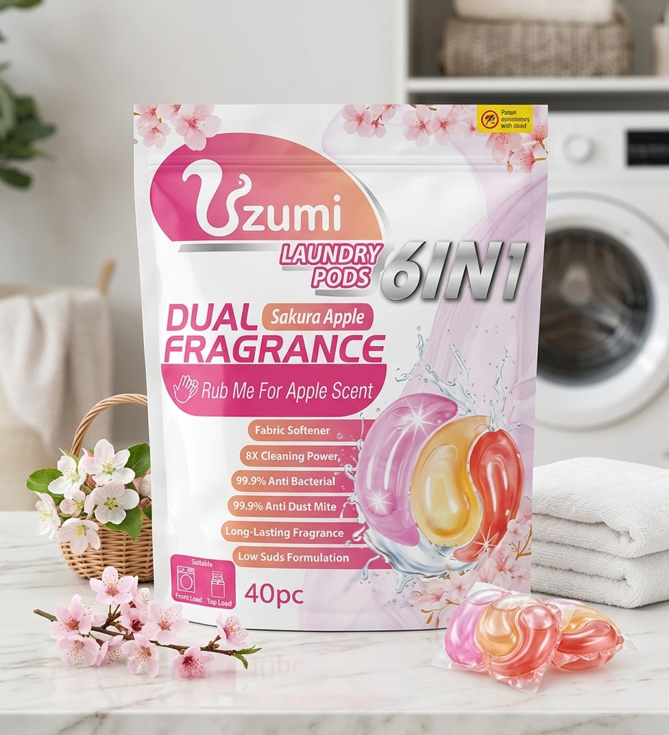 Uzumi 6 in 1 Laundry Capsules (40pcs per pack)