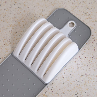 Homebox Silicone Knife Organizer Mat – Non-Slip In-Drawer Knife Holder & Protector