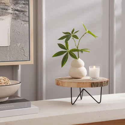 Panhome Wooden Decorative Stand (25x25x11 cm)