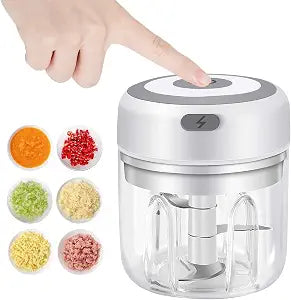250ml Mini Electric Food Chopper – Rechargeable Garlic Mincer & Vegetable Processor