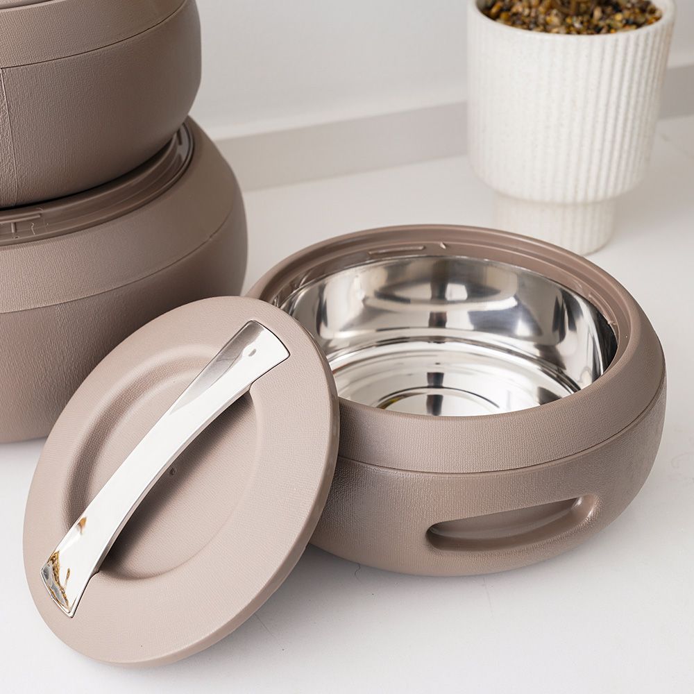 Danube Gourmet 3-Piece Insulated Casserole Set (2000ml, 3000ml, 5000ml) – Thermal Food Warmer Hot Pots