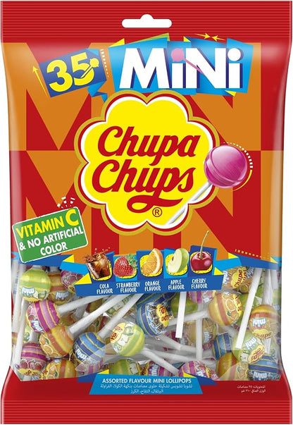 Chupa Chups Mini Lollipops Assorted Flavors Bag (35 Pieces)