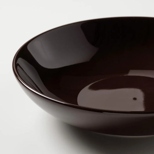 IKEA FÄRGKLAR Glossy Brown Deep Plate (23 cm)- 4Pcs