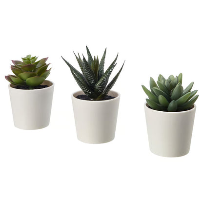 IKEA - Artificial potted plant with pot, indoor/outdoor Succulent, 2 ¼ " 3 pack