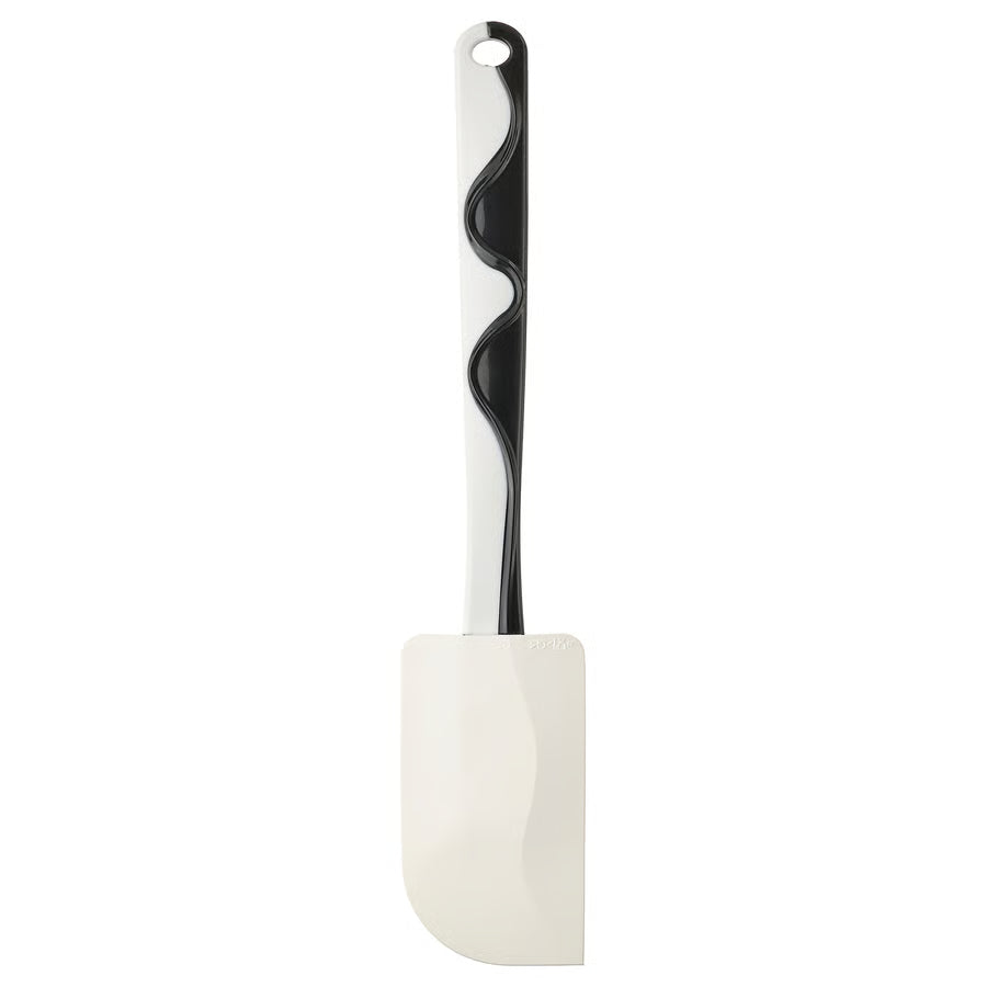 IKEA GUBBRÖRA Rubber Spatula (Black/White, 25 cm) – Non-Stick Silicone Bowl Scraper & Cake Spatula