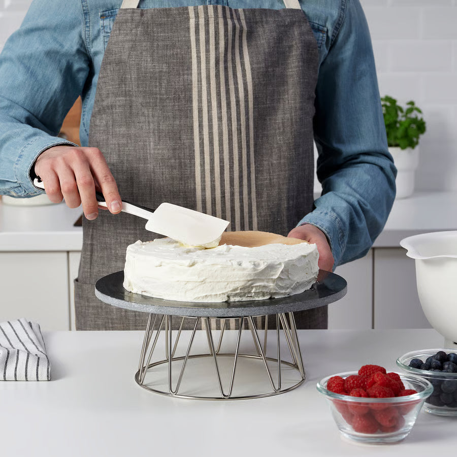 IKEA GUBBRÖRA Rubber Spatula (Black/White, 25 cm) – Non-Stick Silicone Bowl Scraper & Cake Spatula