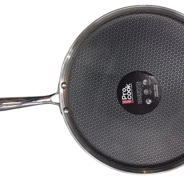 MILTON Pro Cook Triply Hexa Tech Stainless Steel Tawa (28 cm) – Non-Stick Honeycomb Induction Roti Pan