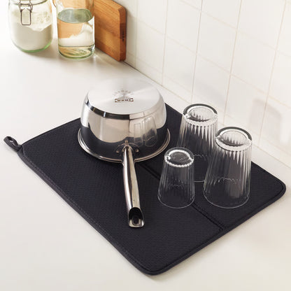 IKEA NYSKÖLJD Dish Drying Mat (Dark Gray, 17 ¼x14 ¼ ") – Absorbent Microfiber Kitchen Sink Counter Mat