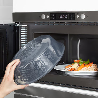 IKEA PRICKIG Microwave Lid – Anti-Splatter Plate Cover with Steam Vents (BPA-Free, 26 cm)