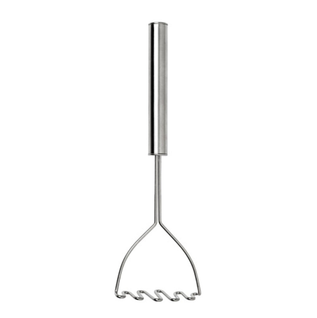 IKEA VARDAGEN Potato Masher (12", Stainless Steel & Beech Wood) – Traditional Heavy-Duty Food Masher