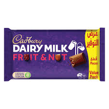 Cadbury dairy Milk. Fruit and nuts