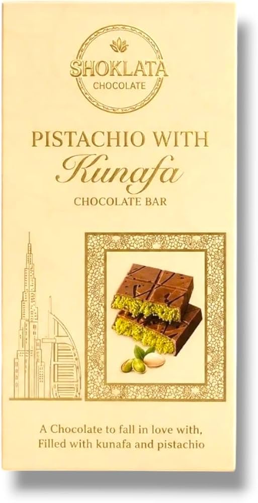 Shokalata pistachio with kunafa. Chocolate bar