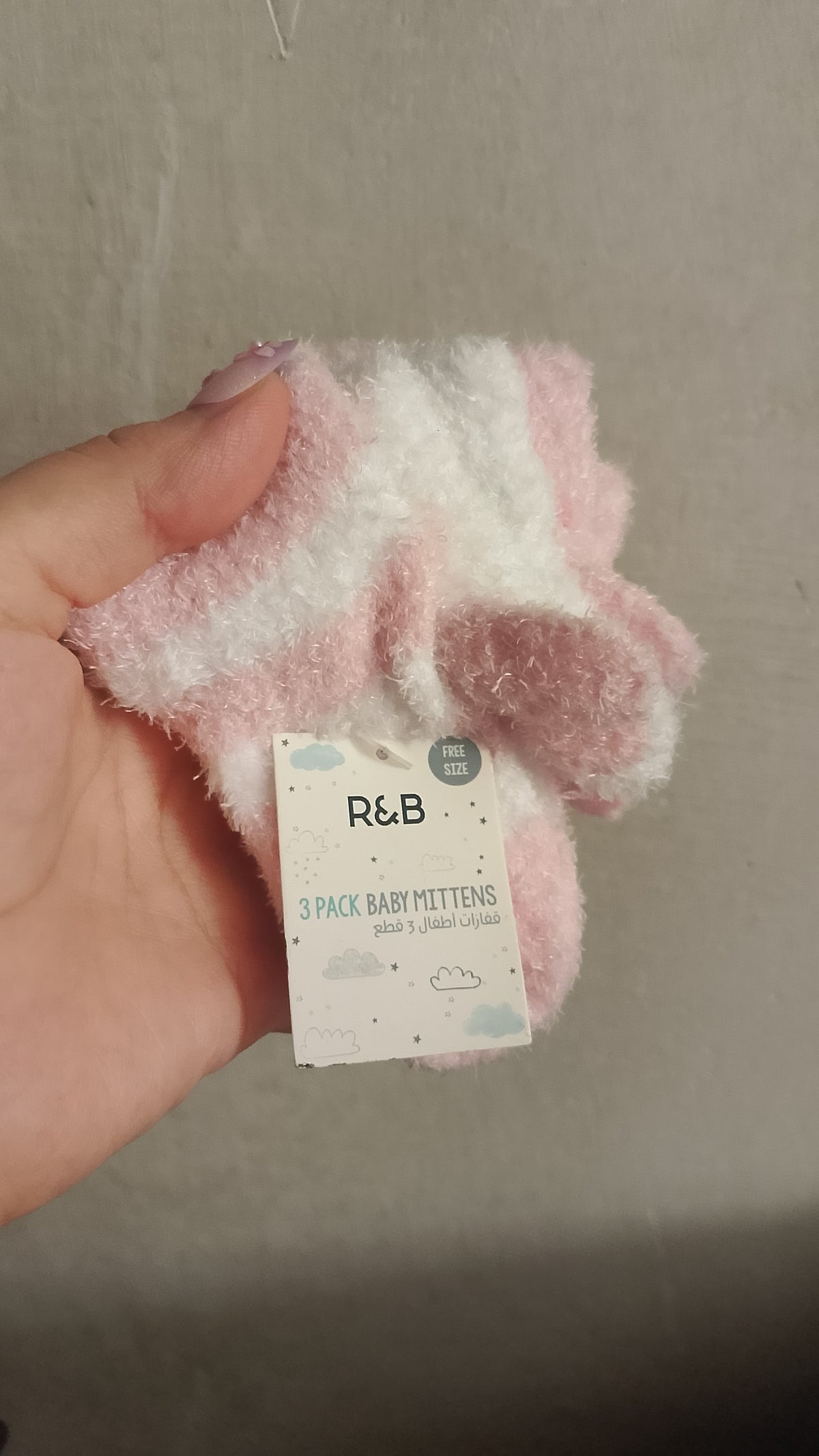 R&b baby mittens pack of 3