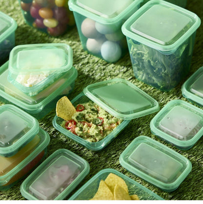 IKEA PRUTA Food Container Set of 17 (Transparent/Green) – Reusable Meal Prep & Pantry Storage Set
