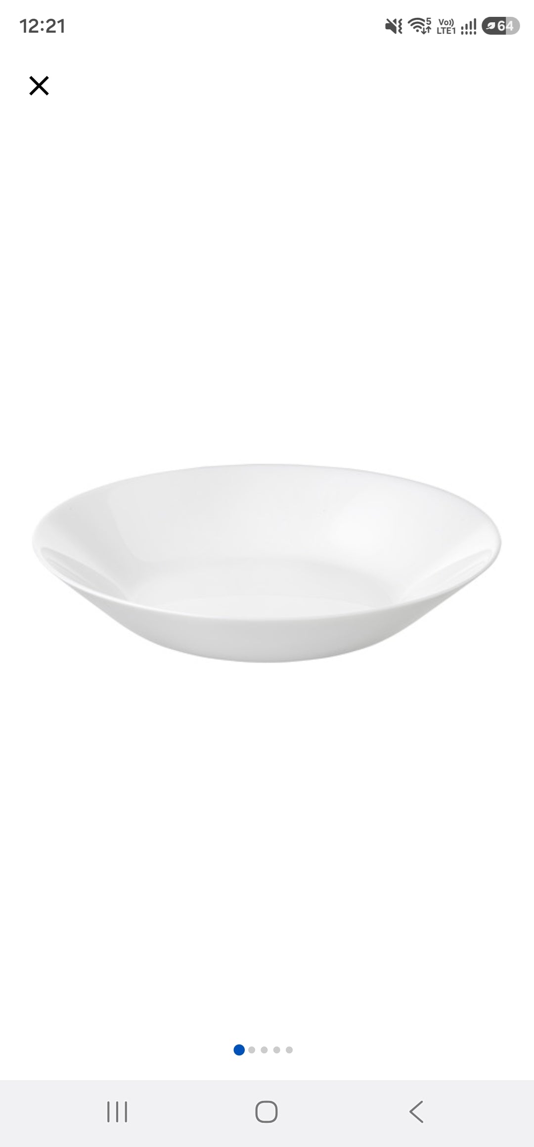 IKEA GODMIDDAG White Deep Plate (20 cm) - 4PC set