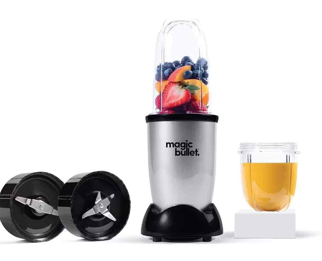 Magic Bullet, Multi-Function High-Speed Blender ,Black/Silver,4 Piece Set, MB4-0612