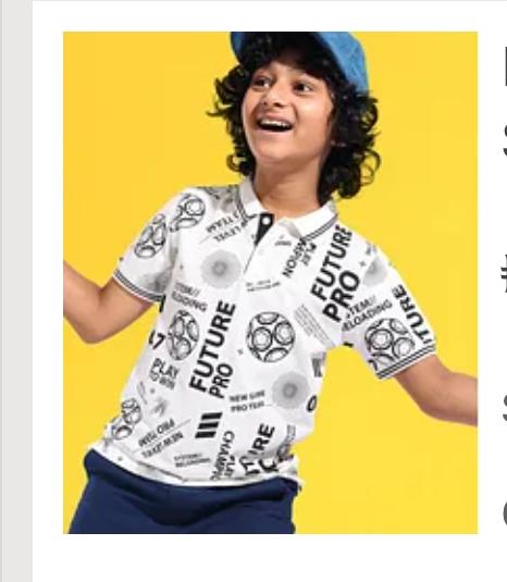Half sleeves
Polo shirt
10 to 11 years
2050/-