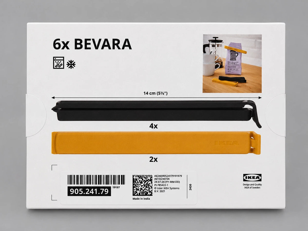 IKEA BEVARA Sealing Clips – Reusable Airtight Bag Clips for Pantry & Freezer