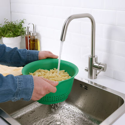 IKEA UPPFYLLD Green Colander – Durable Kitchen Strainer for Pasta, Vegetables & Berries