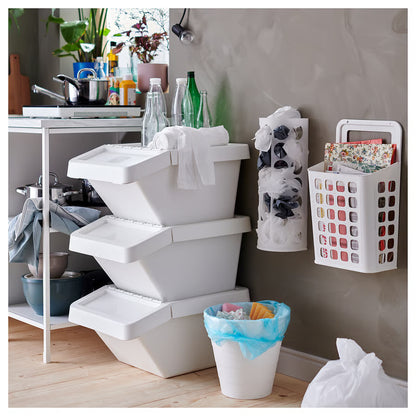 IKEA VARIERA Plastic Bag Dispenser (White) – Wall-Mounted Grocery Bag Holder & Dispenser