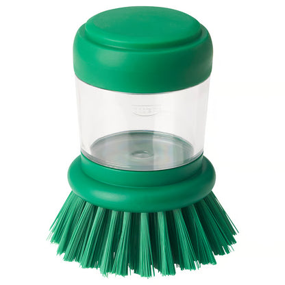 IKEA VIDEVECKMAL Dish-washing Brush with Dispenser (Bright Green) – Soap Dispensing Palm Scrub Brush